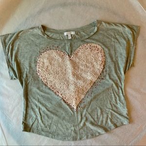 Delia’s floral heart top